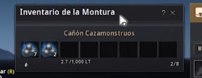 Inventario del cañon